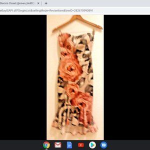 Kimcine Body Hugging Sleeveless Flower Dress Size